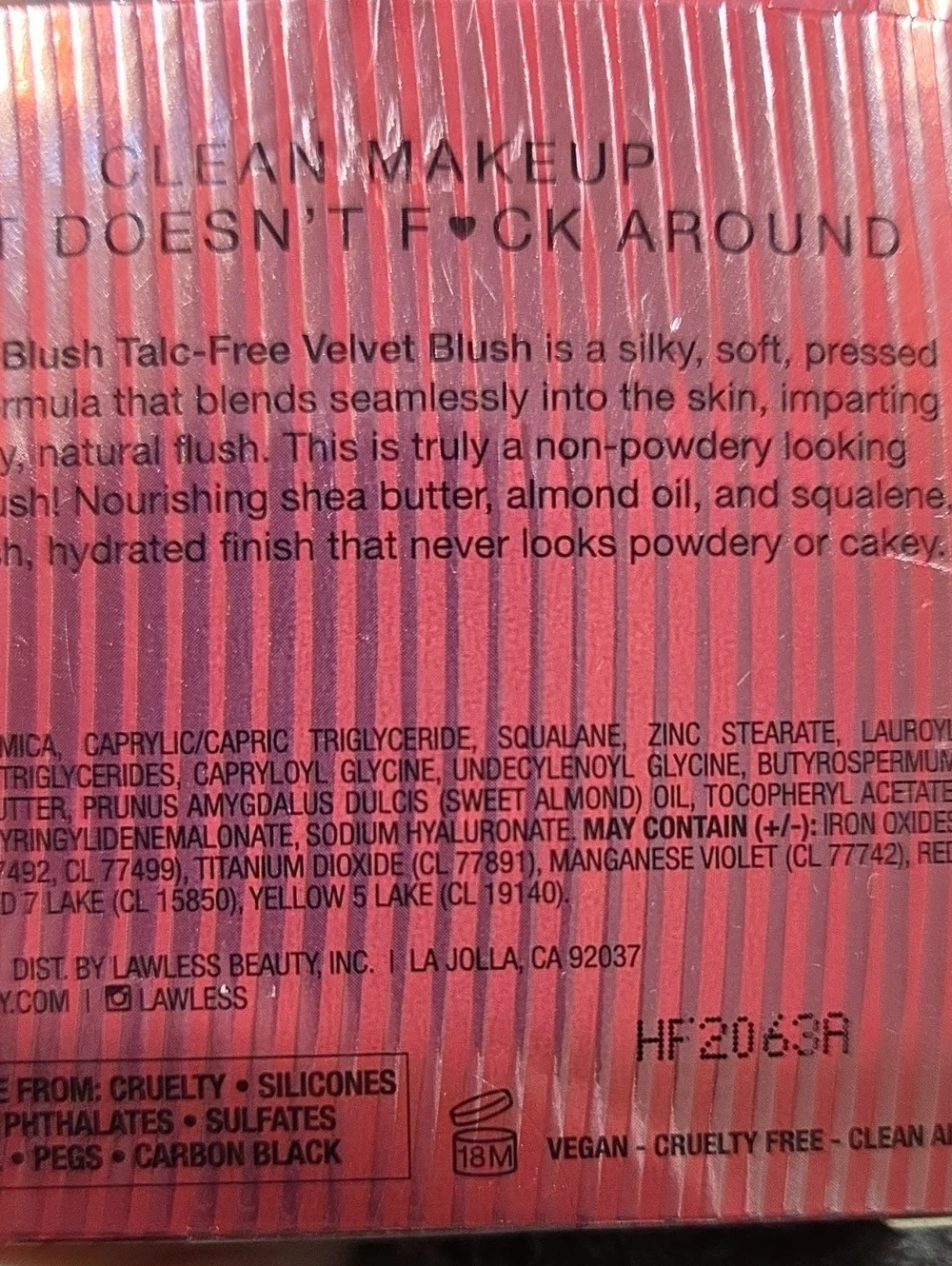 Lawless Beauty Make Me Blush Talc-Free Velvet Bush In Sakura NIB